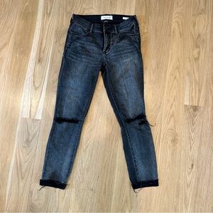 PacSun Dark Gray Distressed Ankle Jeans